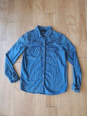 KOOKAI denim Woman Shirt Size XS